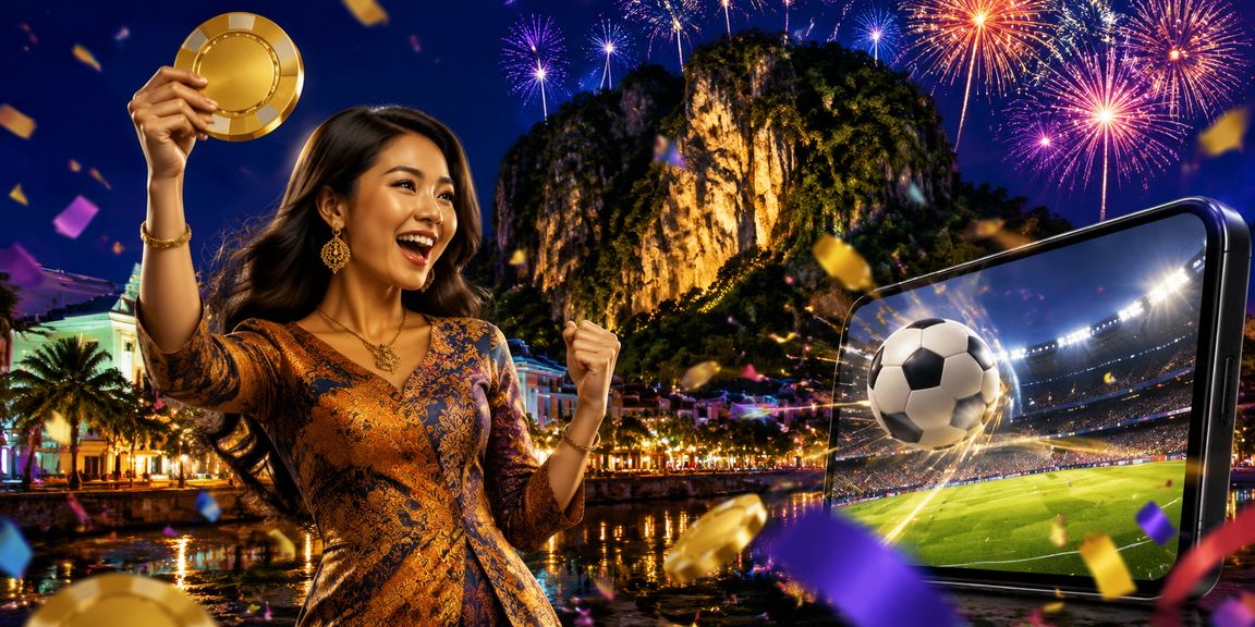 Pemain di Ipoh mengakses status VIP kasino m4dwin melalui telefon mudah alih dengan motif batik