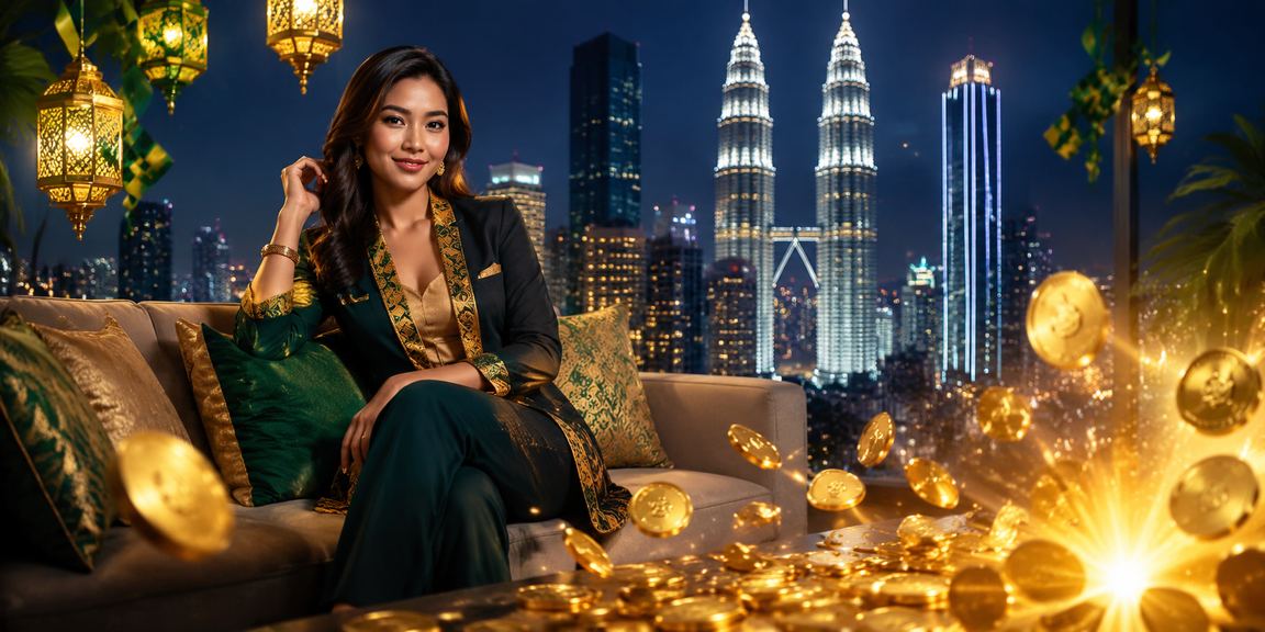 Suasana pertaruhan kasino di Kuala Lumpur dengan motif batik Malaysia dalam permainan meja m4dwin
